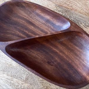 Wooden Divided Serving Tray - Handmade & VTG